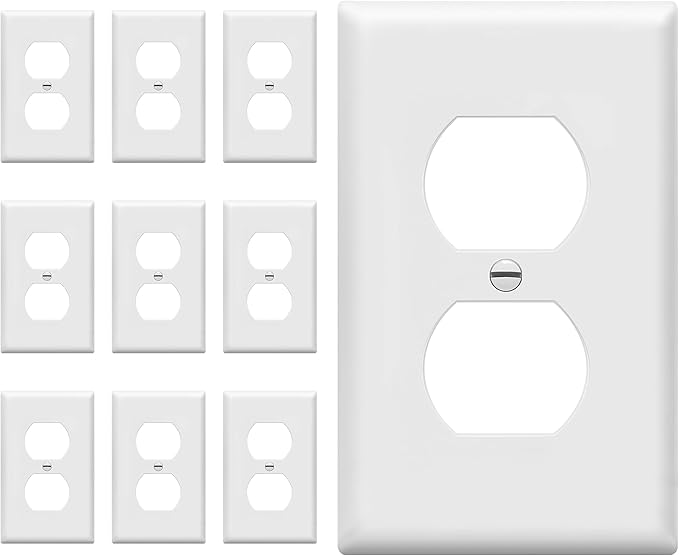 ENERLITES Duplex Wall Plates Kit, Electrical Outlet Covers, Standard Size by Enerlites