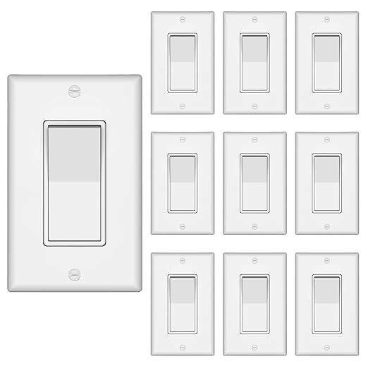 ThunderWay Single Pole Decorator Wall Light Switch by ThunderWay