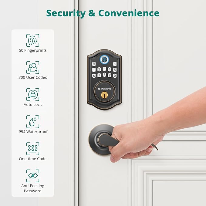 AkaGear DS10 Keyless Entry Door Lock - Image 4