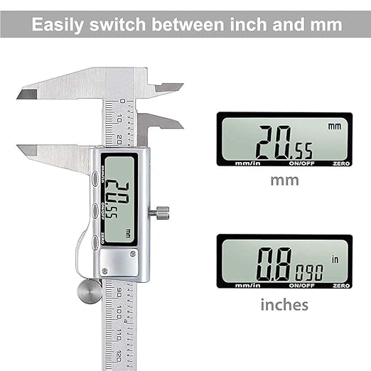 150mm Digital Caliper Stainless Steel Vernier Micrometer Measuring Tool - Image 2