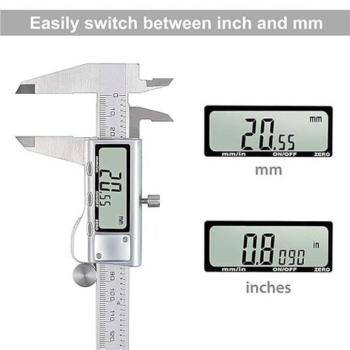 150mm Digital Caliper Stainless Steel Vernier Micrometer Measuring Tool - Image 2