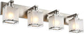 WINSHEN 4-Lights Bathroom Light Fixtures Over Mirror, Brushed Nickel Vanity by WINSHENLighting