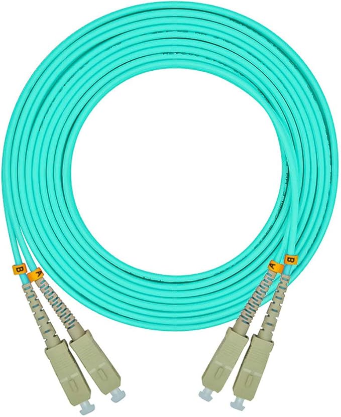 Jeirdus 15Meters 49ft Duplex 50/125 10G OM3 Multi-Mode Fiber Optic Cable Jumper by Jeirdus