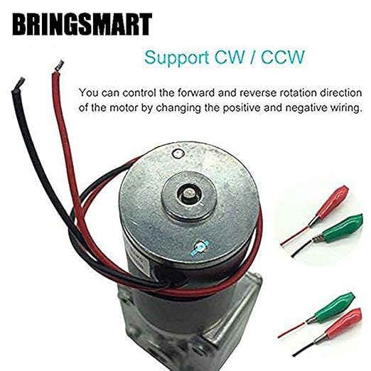 BRINGSMART 12V 12rpm DC Worm Gear Motor 70kg.cm High Torque Self-Locking - Image 7
