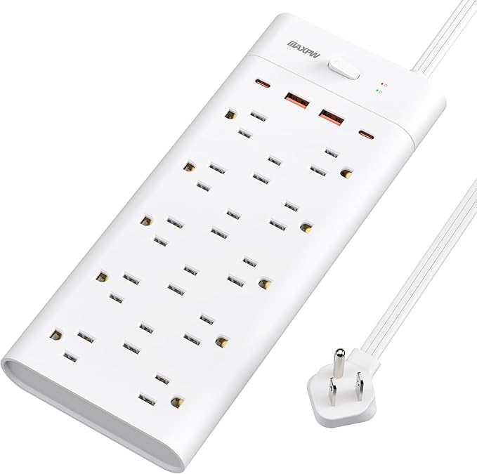 Power Strip Surge Protector Outlet Extender - Image 9