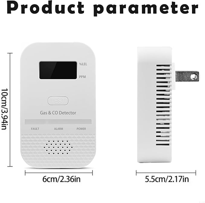 4PCS 2-in-1 Carbon Monoxide and Combustible Gas Detectors Combination, Plug in - Image 8