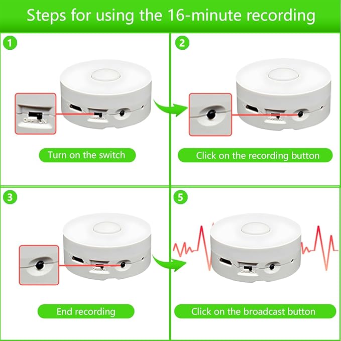 JRGKJCP 16 Minutes Voice Recorder, Record Custom Message - Image 3