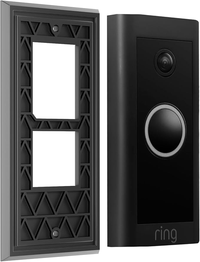 No-Drill Adhesive Mount Ring Video Doorbell Wired 5AT3T5 Apartment Rental by SZBAMI