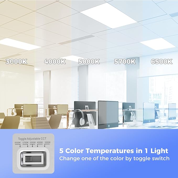 Aphyni 30 Pack 2x4 LED Flat Panel Light, Bright 9100LM Flush Mount Office - Image 2