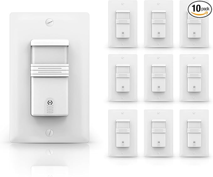 ECOELER 10Pack Occupancy Motion Sensor Light Switch, PIR Infrared Motion by ECOELER