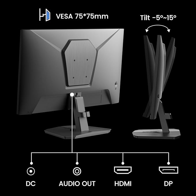 SANSUI 24 Inch Gaming Monitor 180Hz, DP 1.4 & HDMI 2.0 Ports High Refresh Rate - Image 7