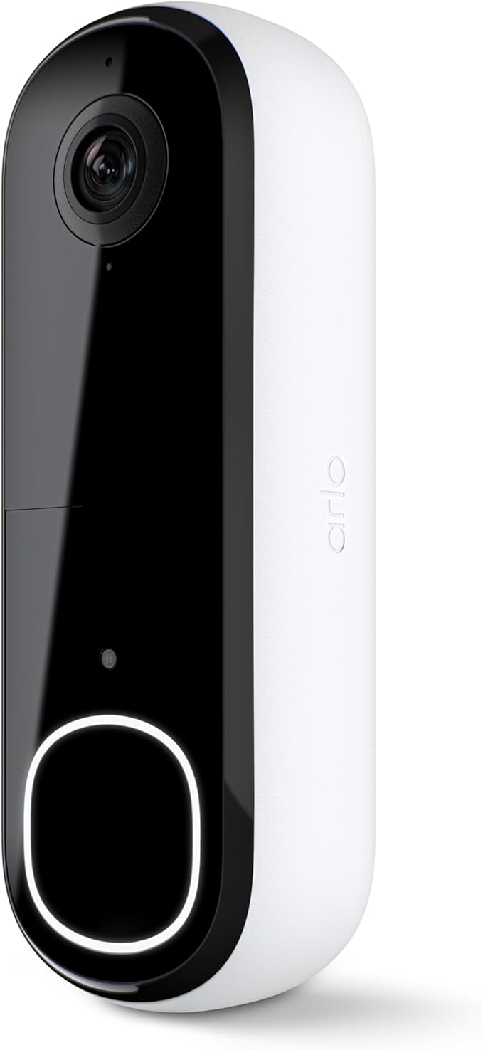 Arlo Video Doorbell 2K, Wireless or Wired Option, 2-Way Audio, Night Vision by Arlo