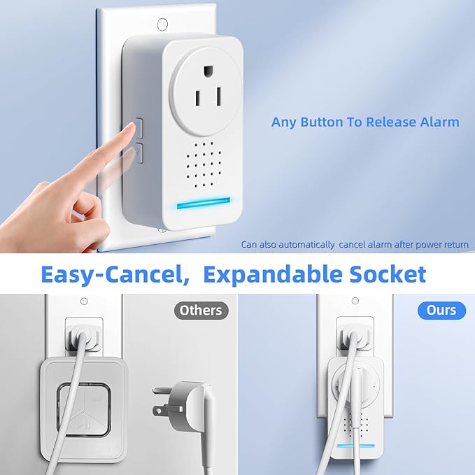 Power Failure Alarm, Upgrade Loud 120dB Adjustable 6 Siren Power Outage Alarm - Image 6
