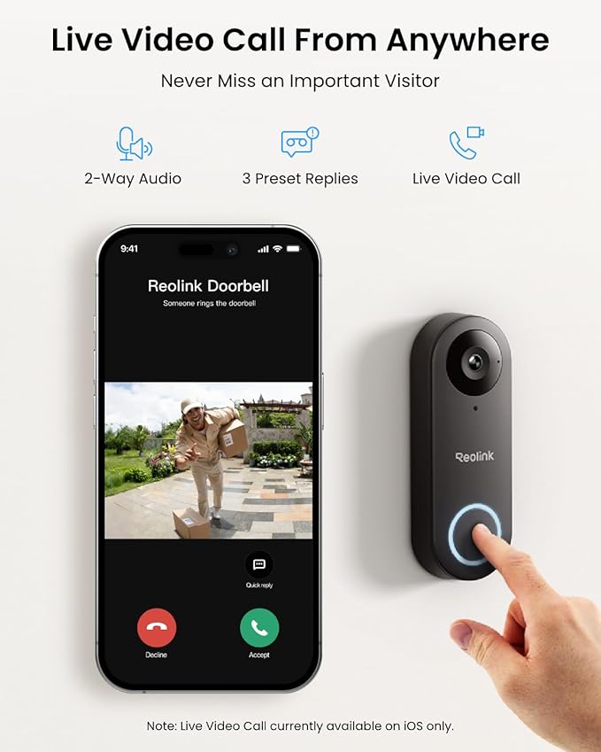 REOLINK Video Doorbell WiFi Camera - Image 3