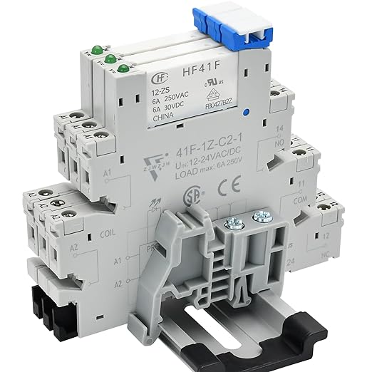 ZJWZJH Miniature Power Relay 12V DC/AC HF41F/12-ZS 5 Pin 1NO 1NC 6A SPDT by ZJWZJH