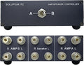 SOLUPEAK P2 2-in-1-Out Amp Amplifier Speaker Switcher Selector Switch Splitter by SOLUPEAK