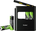 Kratax 3700mWh AA Rechargeable Lithium Batteries by Kratax