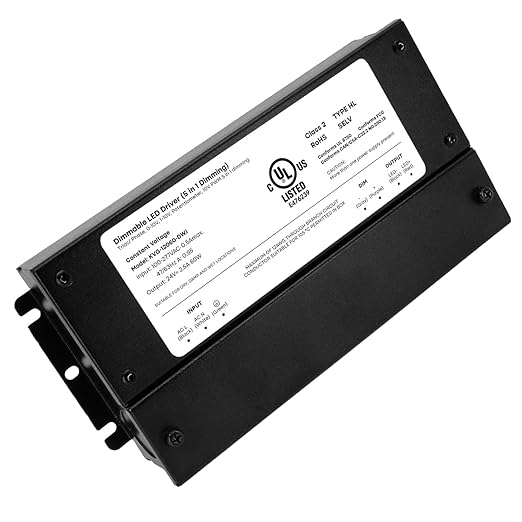 HitLights 24V 60W Dimmable LED Driver – Smooth Flicker Free Dimming – TRIAC by HitLights