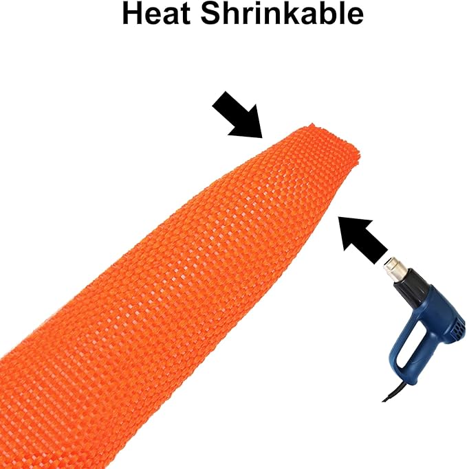 MECCANIXITY Braided Cable Sleeves Heat Shrinkable Fabric Sleeving, Network - Image 3