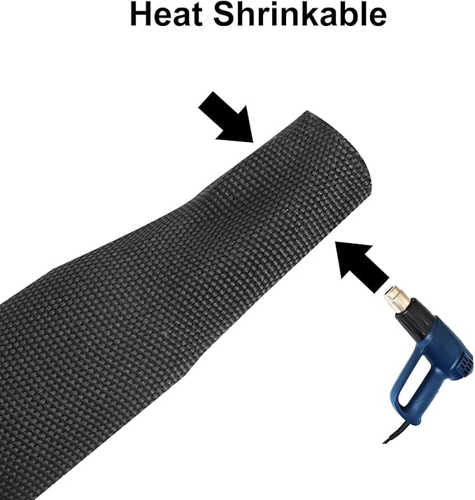 MECCANIXITY Braided Cable Sleeves Heat Shrinkable Fabric Sleeving, Network - Image 3