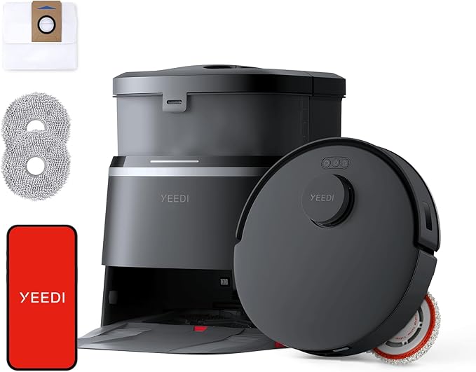 Yeedi M12 PRO Robot Vacuum and Mop Combo, 11000Pa Powerful Suction, ZeroTangle by yeedi