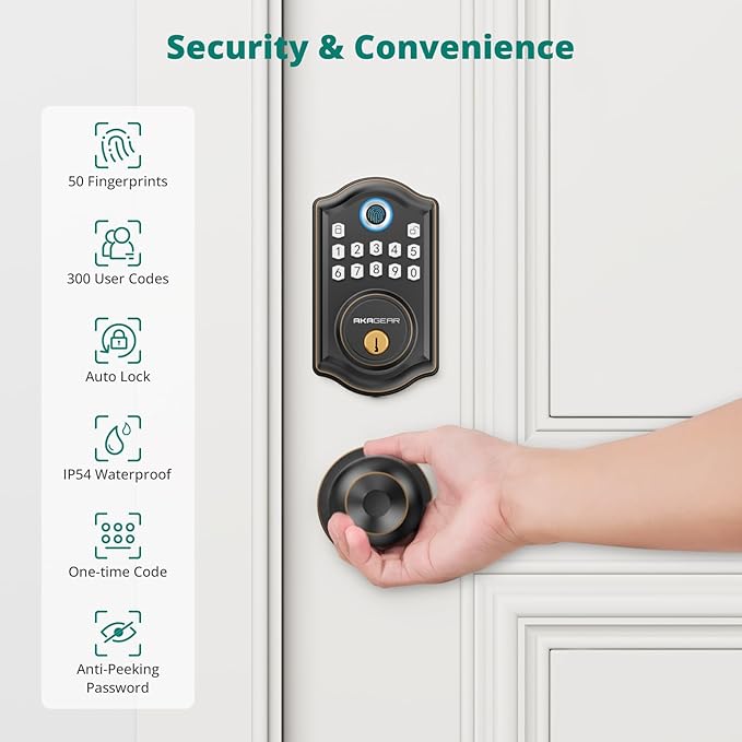 AkaGear DS10 Keyless Entry Door Lock - Image 4