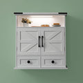 Bathroom Wall Cabinet, 23x25 Inch Farmhouse Medicine Cabinet Over Toilet by OONNEE
