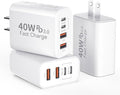 USB C Wall Fast Charger Block, 40W 4-Port Type C Chargers Fast Charging Blocks by Duloch