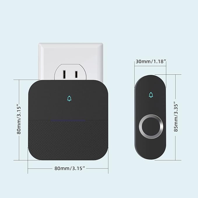 AIDA Lighted Wireless Doorbell for Home, Waterproof Battery Doorbell Wireless 1 - Image 6