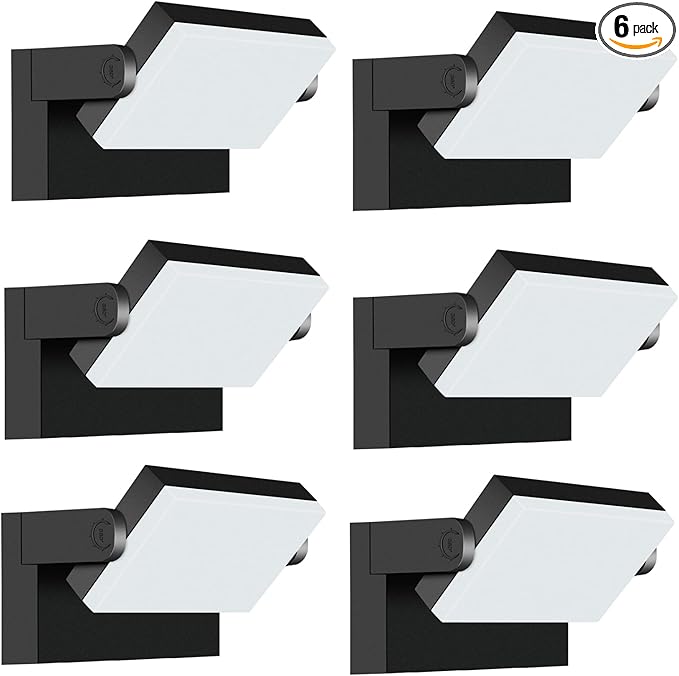 ledmo Outdoor LED Flood Lights - 60W Black 360 Adjustable Head Exterior by LEDMO