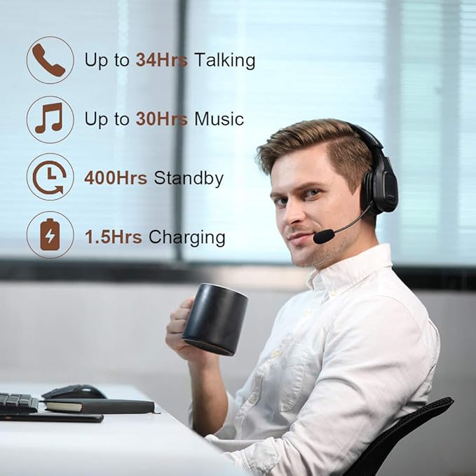 COMEXION Trucker Bluetooth Headset V5.0, Wireless Headset - Image 5