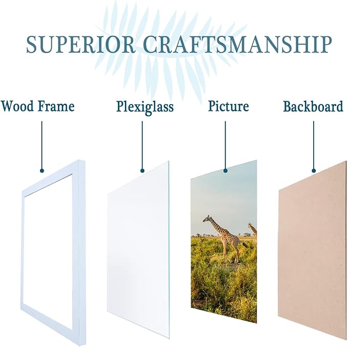 TKYGU 8.5x11 Picture Frame white Set of 3, Certificate Frame Poster and Photo - Image 2