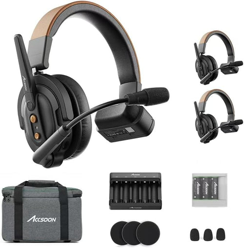 Accsoon Como SE Wireless Headset Intercom System 3-Person Full Duplex 1312ft by Accsoon