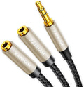 XANHAM 3.5mm Audio Stereo Y Splitter TRS Aux 1/8 Inch Mini Jack Extension 1 in by XANHAM