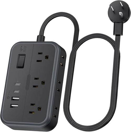 10 in 1Power Strip NTONPOWER Ultra Thin Flat Plug Extension Cord by NTONPOWER