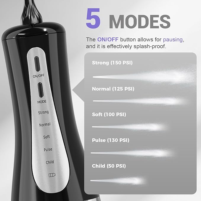 GOLDANT 350ML Water Dental Flosser Teeth Pick - Image 7