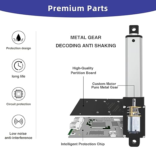 1 Inch 9lbs Mini Stroke 12V Electric Linear Actuator 0.6"/sec Linear Motion - Image 5