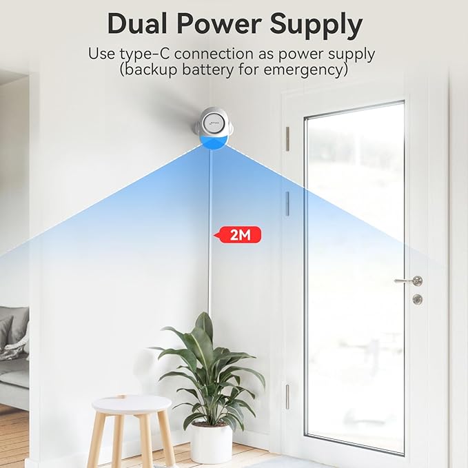 CPVAN WiFi Motion Sensor Alarm, 125dB Wireless Smart PIR Motion Detector Alarm - Image 6