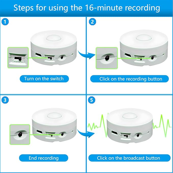JRGKJCP 16 Minutes Voice Recorder, Record Custom Message - Image 4