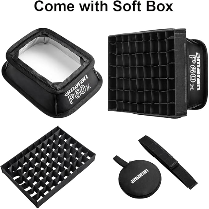 Aputure Amaran P60x 60W Output Bi-Color Lensed LED Panel Video Light 5070+ lux - Image 5