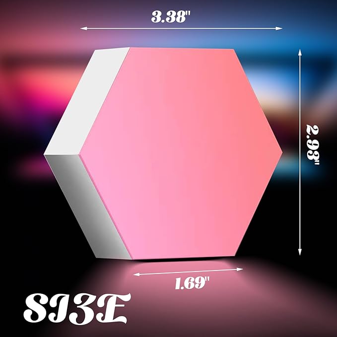 ODISTAR Hexagon Wall Light Panels- Smart APP RGB Hexagonal LED Modular Lights - Image 8