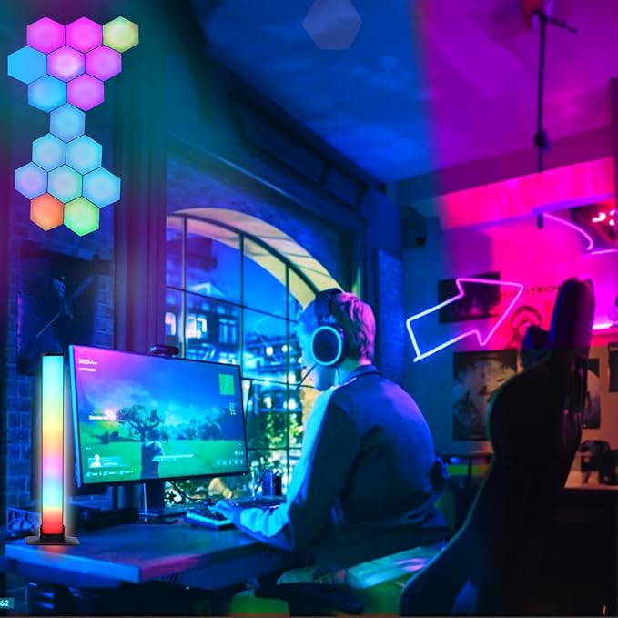 Smart Hexagon Lights DIY Hexagon Led Light App & Remote Controlled & Music Sync - Image 6