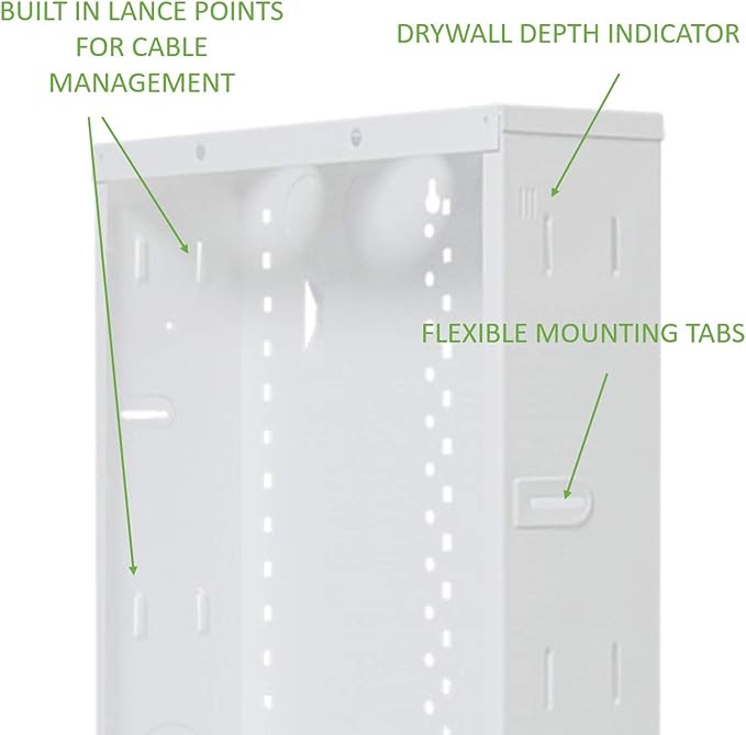 Legrand - OnQ 28 Inch Cable Management, In-Wall 20-Gauge Media Box, Structured - Image 8