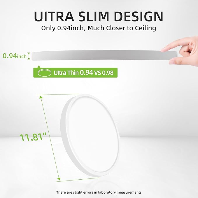 hykolity 12 Inch Selectable CCT LED Round Flat Panel Light, 24W - Image 4