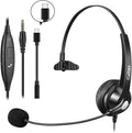 Callez Wired Computer Headset, 3.5mm Cell Phone Headset by Callez