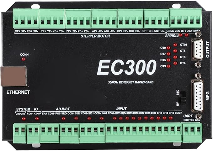 300 KHz Ethernet Motion Controller 6 Axis CNC Motion Control Board 24 VDC EC300 by Eujgoov