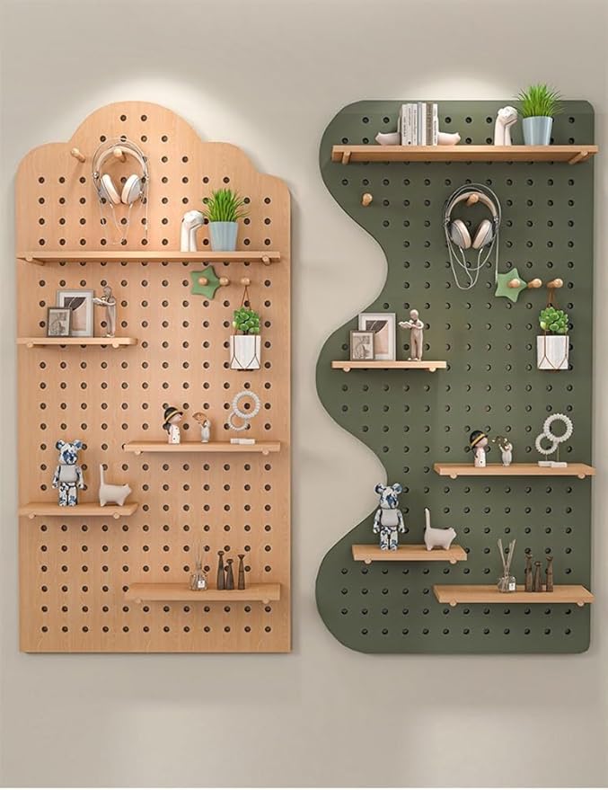 White Wooden Wall Organizer for Home & Office, Versatile Hanging Display Panel - Image 6