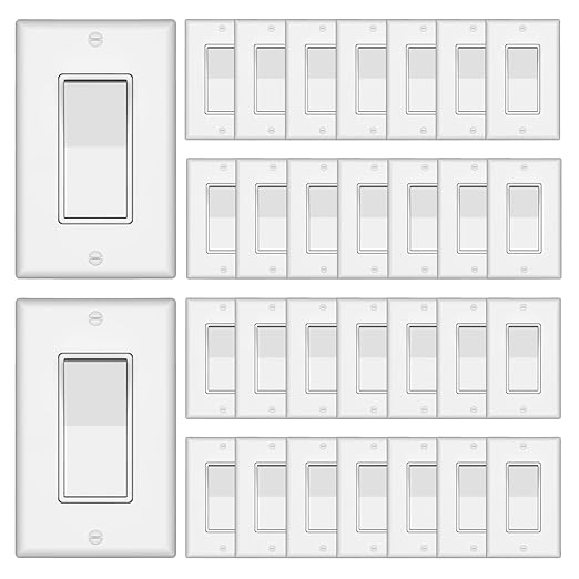 ThunderWay Single Pole Decorator Wall Light Switch by ThunderWay