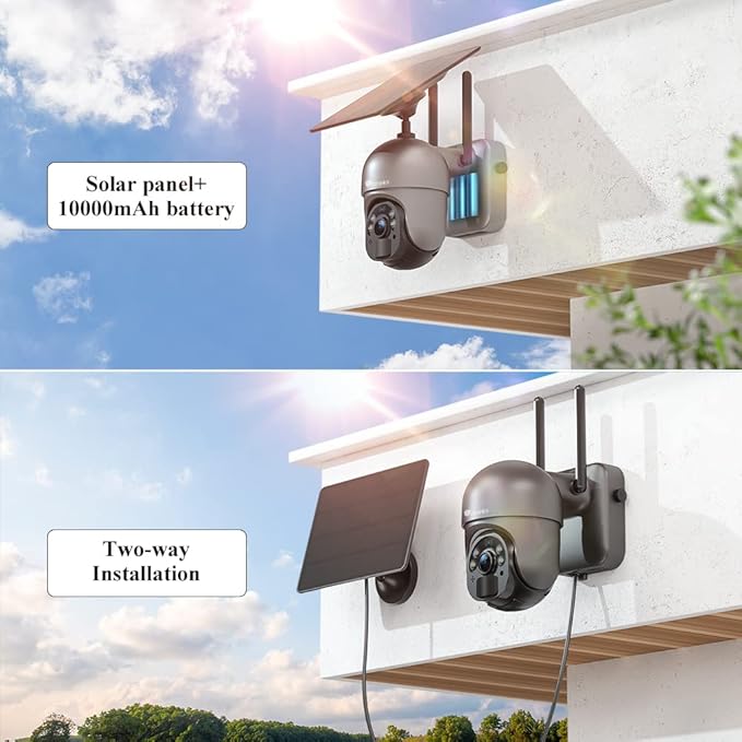 Ctronics 2.5K 4MP Security Camera Wireless Outdoor, WiFi Solar Security Camera - Image 3