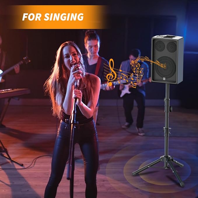 Small Speaker Stands 2 Pack, 24-50 Inch Height Adjustable Speaker Tripod Stand - Image 8